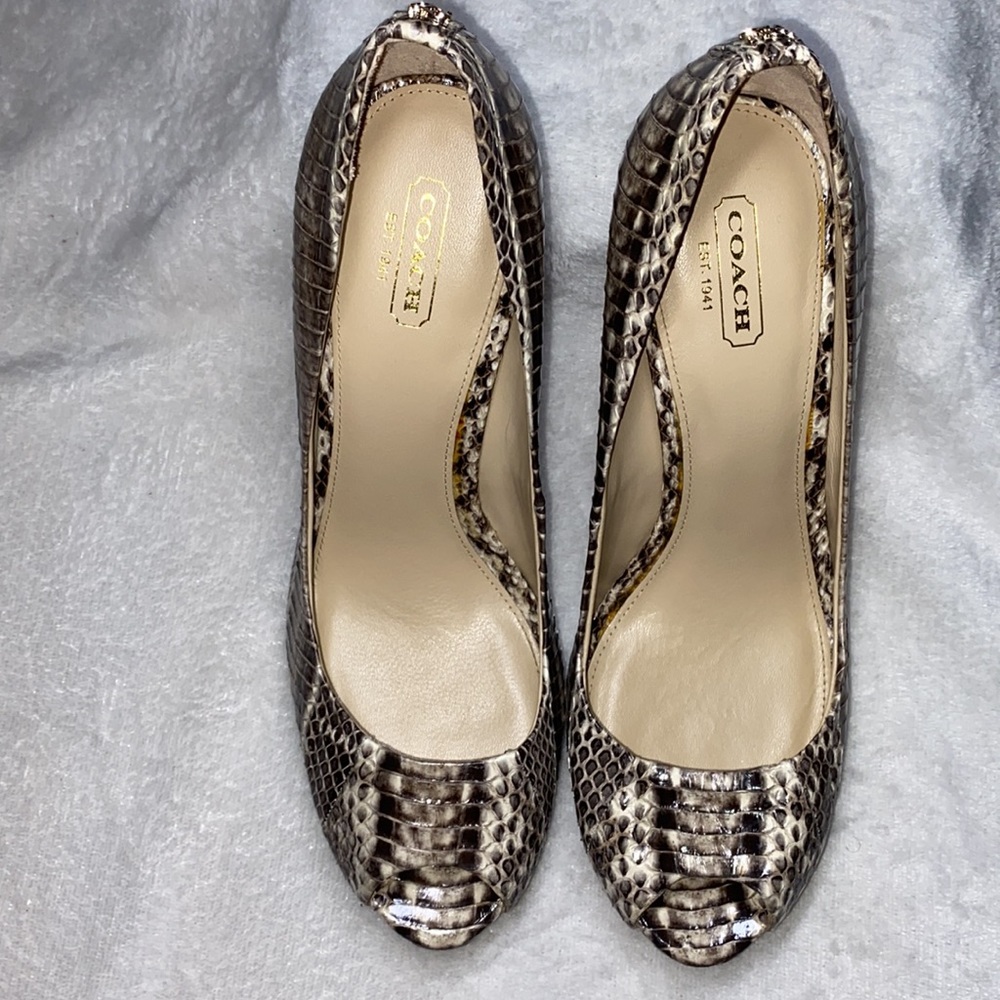 Coach Selma Python Pumps - Picture 2 of 12
